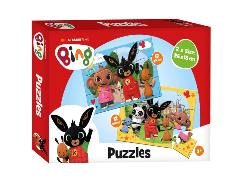 Bambolino Toys Bing -Puzzle, 2x12tlg.