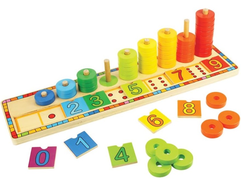 Bigjigs Holz-Lernspiel Z�hlen, 55dlg.