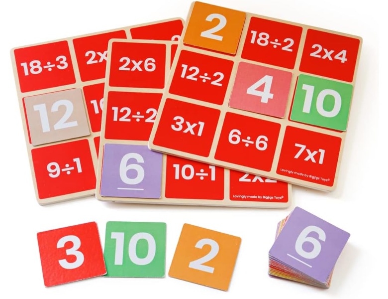 Bigjigs Multiplikations- und Divisions-Mathe-Bingo-Spiel