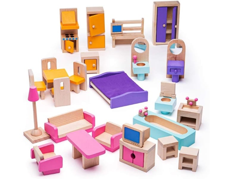 Bigjigs Puppenstubenm�bel - 27 Teile