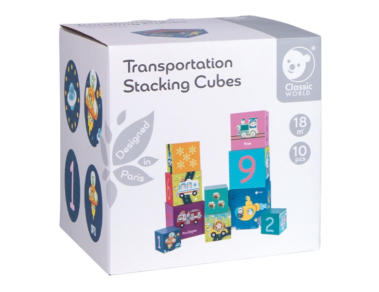 Classic World Stacking Blocks Transport. 10 Stk.