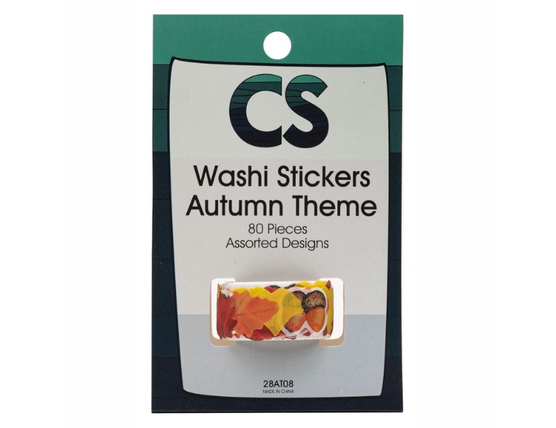 Colorations - Washi Sticker Herbstthema auf Rolle, 80er Jahre.