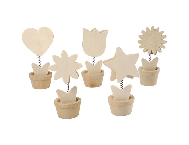 Creativ Company Dekorieren Sie Ihre Holz-Memo-Clip-Blume, 10 St�ck.