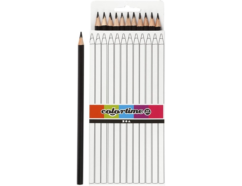 Creativ Company Dreieckige Buntstifte  Schwarz, 12 St�ck.