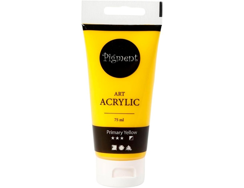 Creativ Company Pigment Art Acrylfarbe Gelb, 75 ml