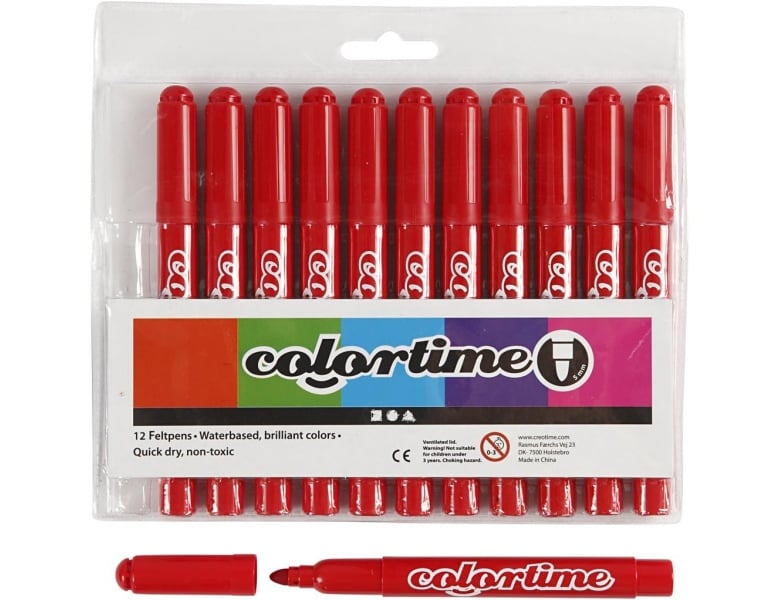 Creativ Company Rote Jumbo Marker, 12 St�ck.