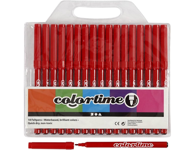 Creativ Company Rote Marker, 18 St�ck.