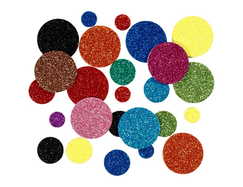 Creativ Company Schaumstoffformen Glitzerkreise, 150 St�ck.