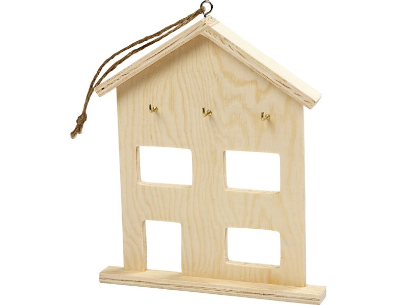 Creativ Company Schl�sselschrank aus Holz mit 3 Haken