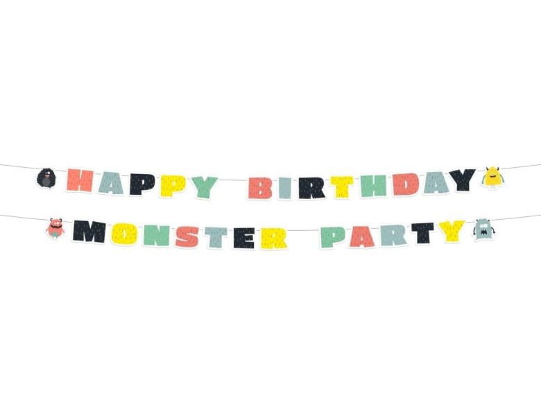 Folat Buchstabengirlande Monster Bash, 2St.