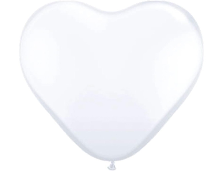 Folat Herzballone Weiss 8 Stk. 30cm Latex