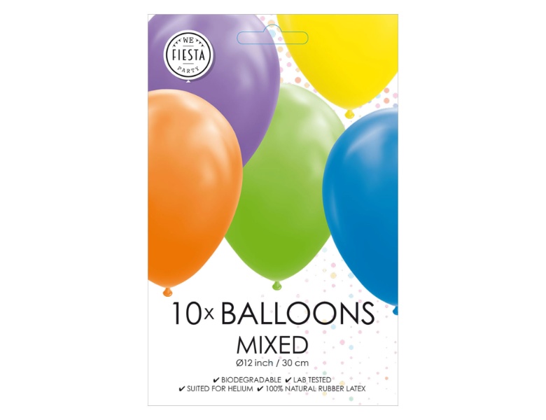 Globos Luftballons in verschiedenen Farben, 30 cm, 10 Stck.