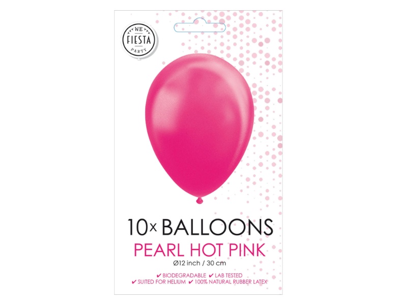 Globos Luftballons Pearl Hard Pink 30cm, 10Stk.
