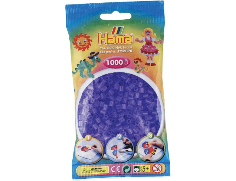 Hama B�gelperlen - Flieder Transparent 074, 1000St.