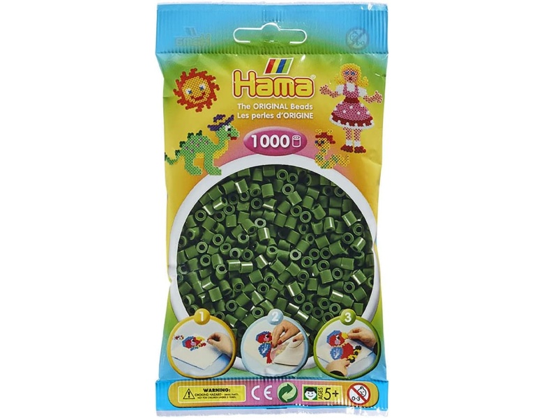 Hama Sicherungsperlen - Waldgr�n, 1000St.