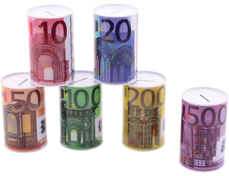 Johntoy Sparschwein mit Euro-Banknoten