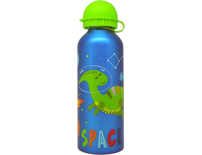 Kids Licensing Dino im Weltraum Aluminium-Trinkflasche, 500 ml.