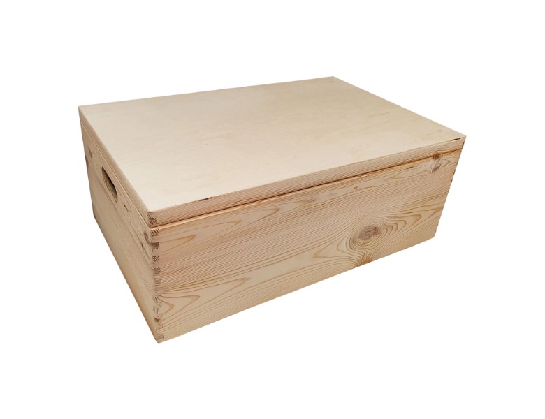 Playwood Aufbewahrungsbox aus Kiefernholz mit Klappdeckel 40 x 30 x 23 cm