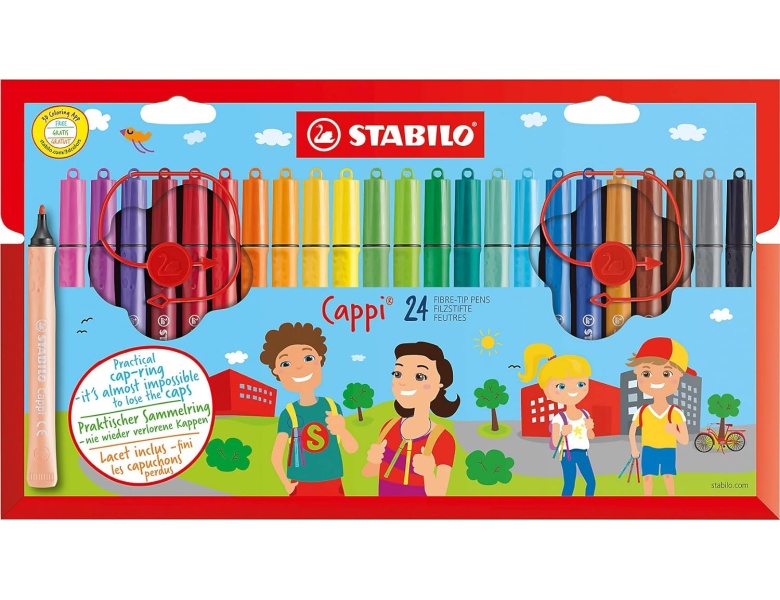 Stabilo Cappi Filzstifte, 24 Stk.