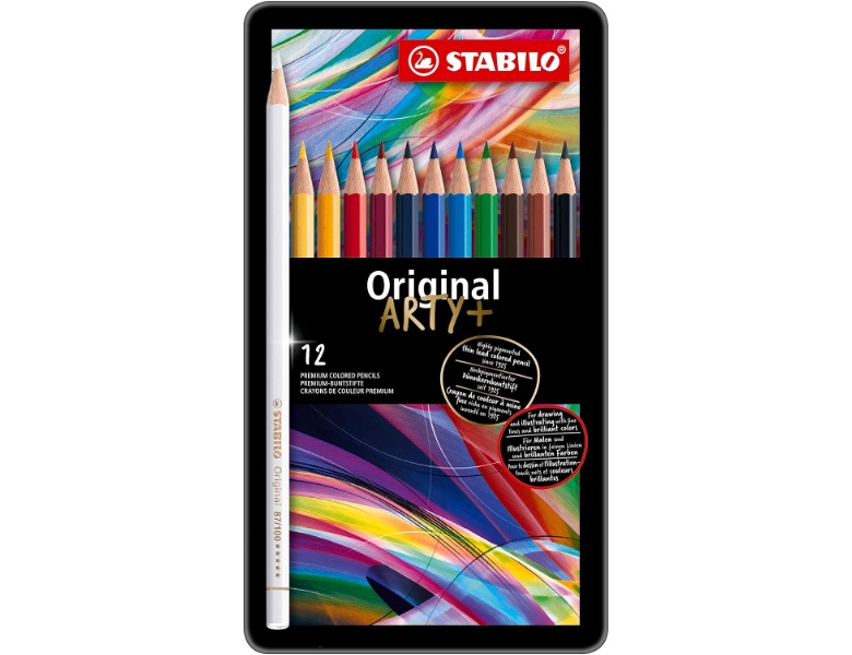 Stabilo Original Buntstifte Metallbox, 12 Stk.
