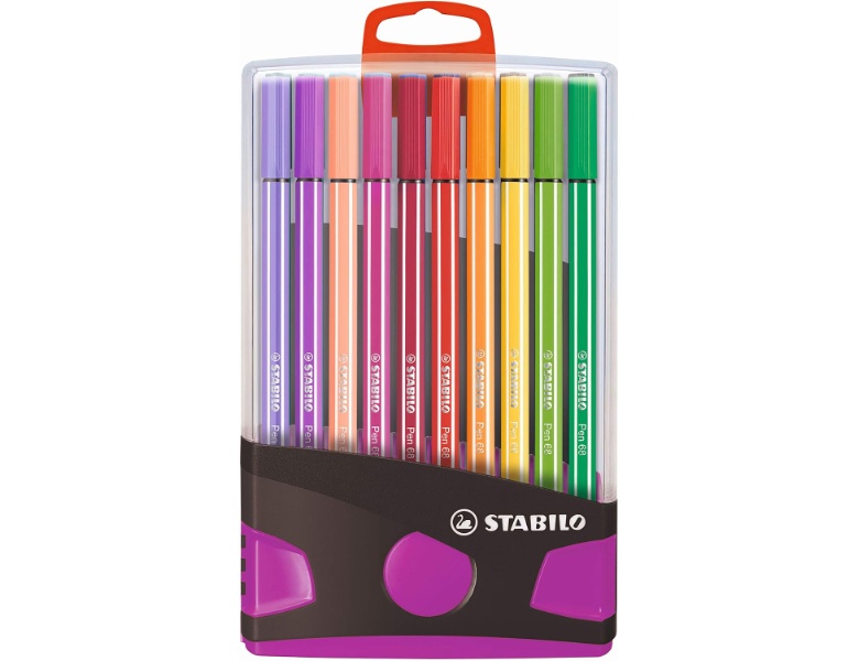 STABILO Pen 68 Colorparade Anthrazit/Pink, 20 Stk.