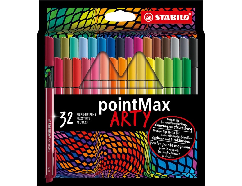 Stabilo PointMax Fineliners ARTY Federm�ppchen, 32-tlg.