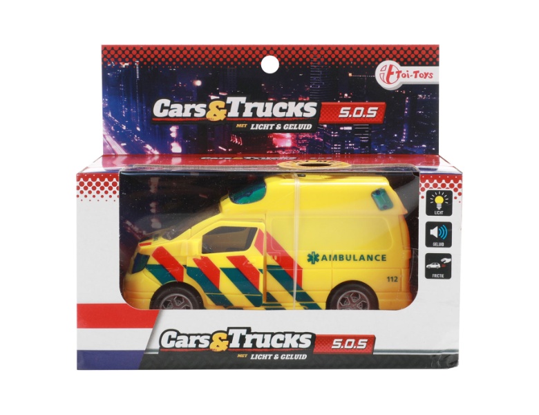 Toi-Toys Cars & Trucks Friction Ambulance NL mit Licht und Ton