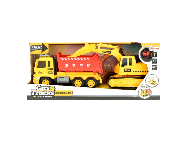Toi-Toys Cars und Lastwagen Muldenkipper mit Bagger