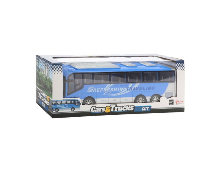 Toi-Toys Cars und Lastwagen Reisebus Blaue Reibung, 32 cm