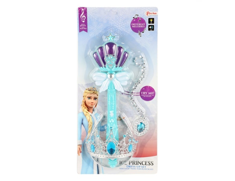 Toi-Toys Eisprinzessin Zauberstab Prinzessin mit Licht und Ton