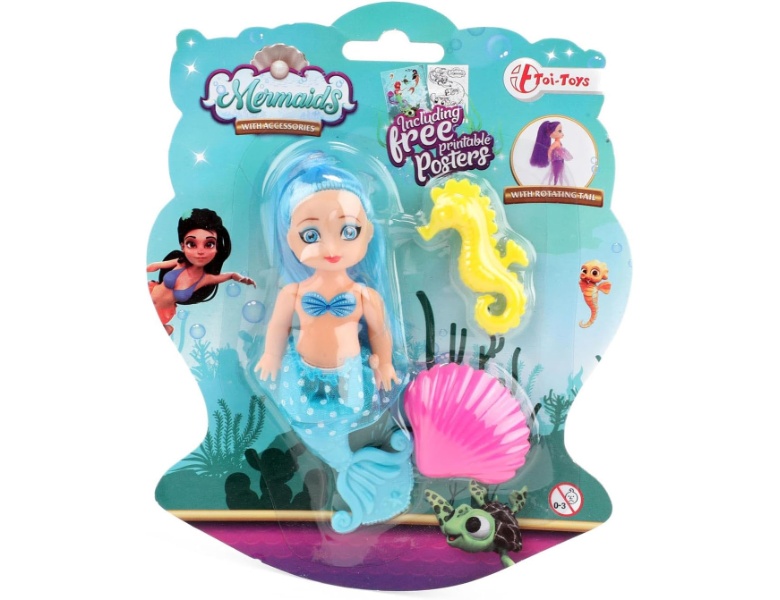 Toi-Toys Meerjungfrauen Meerjungfrauenpuppe mit Kmmen, 12 cm