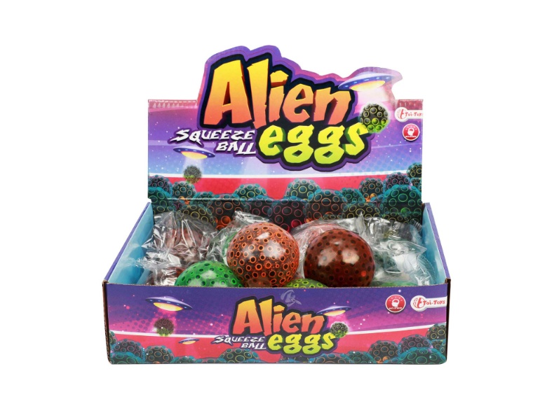 Toi-Toys Squeeze Ball Alien Egg mit Wasserperlen