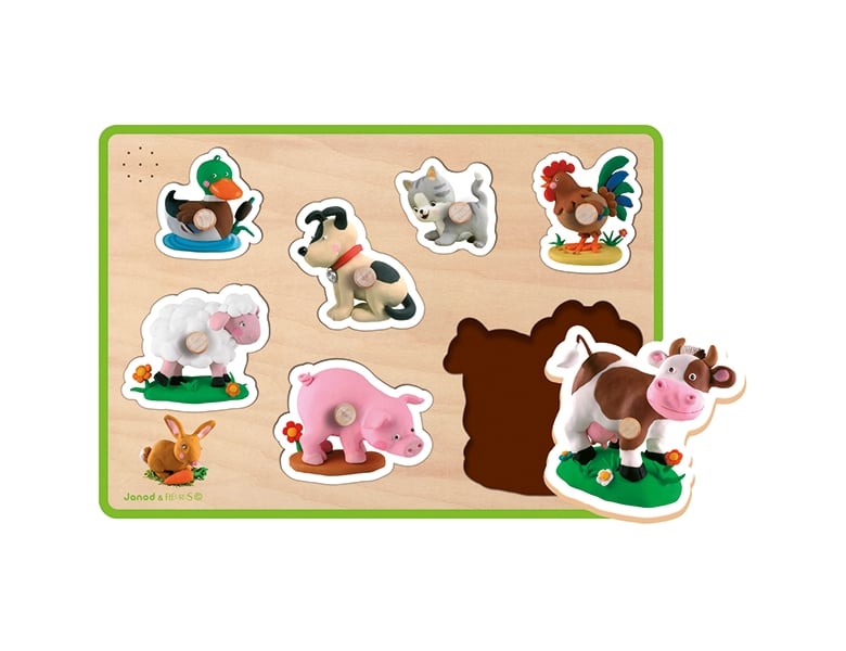 Janod Musik-Puzzle Bauernhof  - Kleinkind-Puzzle