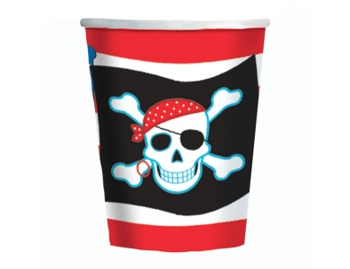 Karton-Becher Piraten 8Teile