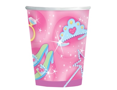 Karton-Becher Prinzessin 8Teile