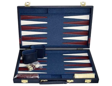 Backgammon Blau