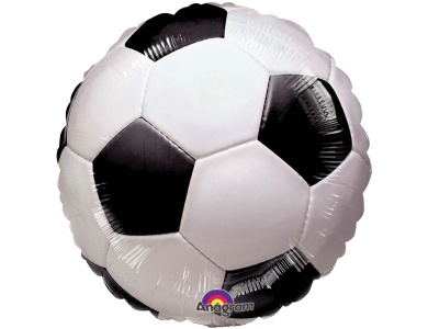 Folienballon rund Fussball 45cm