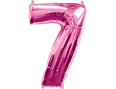 Folienballon Nummer 7 Pink 86cm