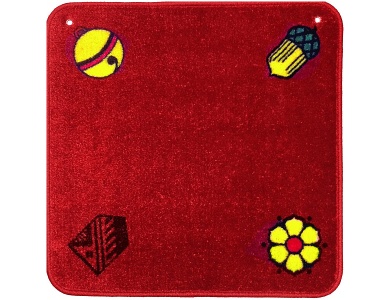 Jassteppich Deutsch Rot 60x60cm