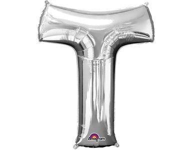 Folienballon Buchstabe T Silber 93cm