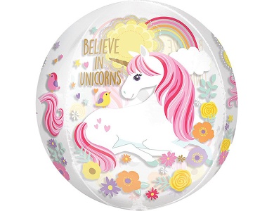 Folienballon Orbz Magisches Einhorn