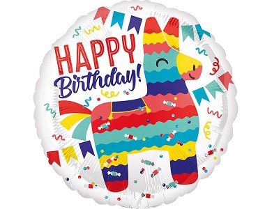 Folienballon Happy Birthday 45cm
