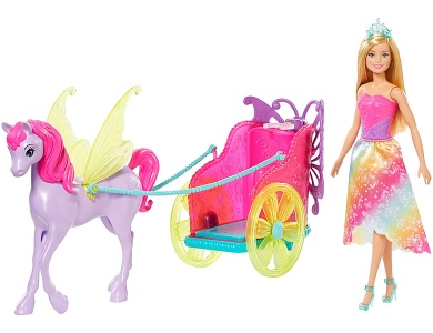 Prinzessin & Pegasus mit Kutsche