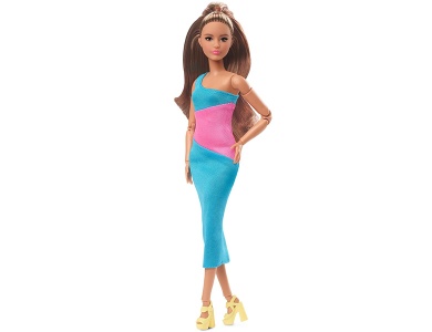Looks Brunette Ponytail Turquoise