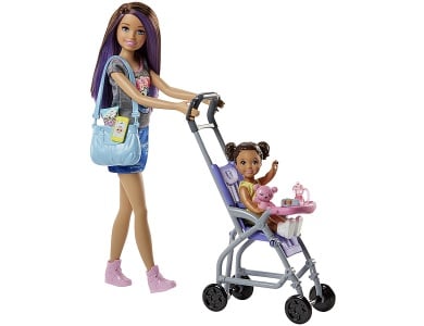 Puppe mit Kinderwagen