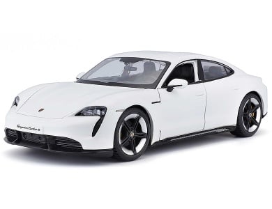 Bburago Porsche Taycan Turbo S Weiss