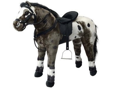 Reitpferd mit Sound Schwarz/Weiss