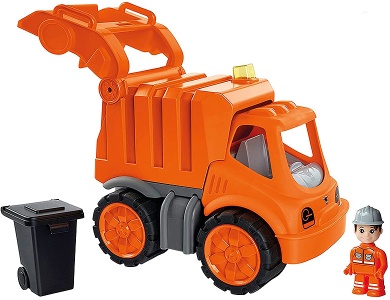 Müllwagen mit Figur