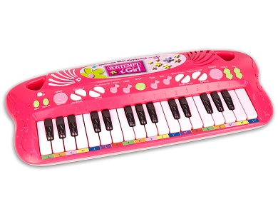Elektronik-Keyboard mit 32 Tasten Pink
