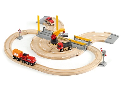 Bahn Strassen und Kran Set